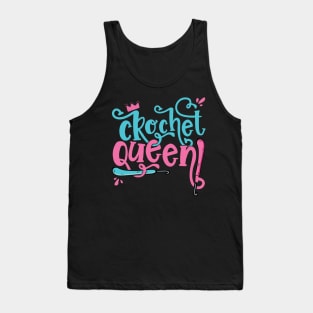 Crochet Queen - Grandma Mom Crocheting Yarn Lover design Tank Top